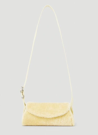 Shop Jil Sander Women Mini Cannolo Shoulder Bag In Cream