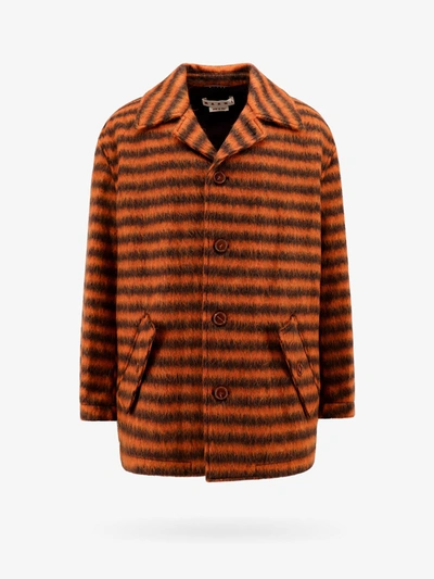 Shop Marni Man Coat Man Orange Coats