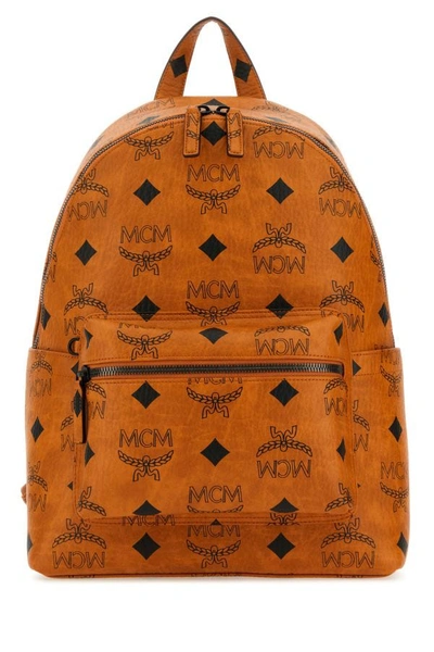 Shop Mcm Unisex Printed Canvas Medium Stark Backpack In Multicolor