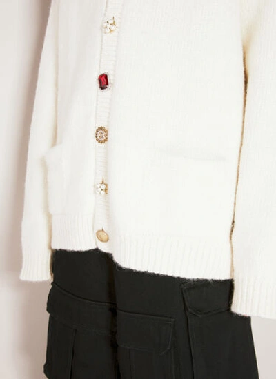 Shop Vetements Men Fancy Button Cardigan In White