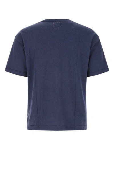 Shop Visvim Man Blue Cotton Alumni T-shirt