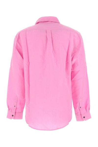 Shop Y/project Y Project Man Pink Cupro Shirt
