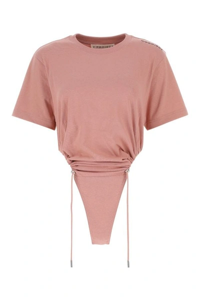 Shop Y/project Y Project Woman Dark Pink Cotton Bodysuit