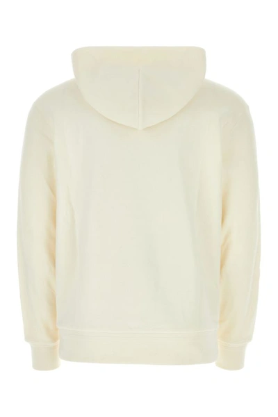 Shop Zegna Man Ivory Cotton Blend Sweatshirt In White