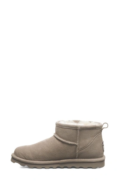Bearpaw Shorty Genuine Shearling Lined Bootie In Mushroom