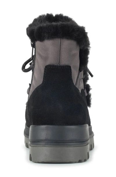 Baretraps Nadya Faux Shearling Waterproof Bootie In Black