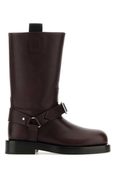 Shop Burberry Boots In Purple