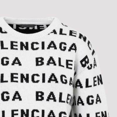 Shop Balenciaga Cropped Sweater In White