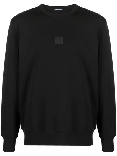 Shop C.p. Company Metropolis Series Stretch Fleece Logo Badge Sweatshirt Clothing In Black