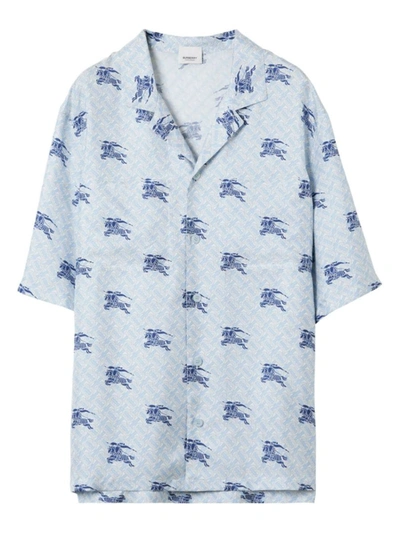Burberry Ekd Tb-monogram Pyjama Shirt In Navy Ip Pattern