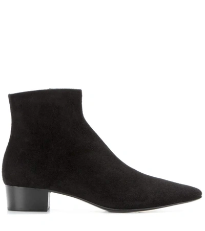Shop The Row Ambra Suede Boots In Llack