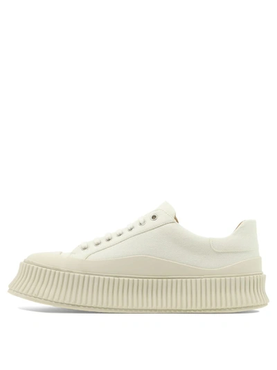 Shop Jil Sander "chunky Lace" Sneakers In White