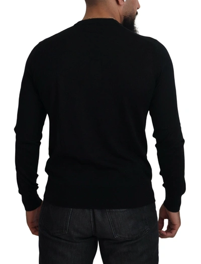 Shop Dolce & Gabbana Black Cashmere Button Down Cardigan Men's Sweater