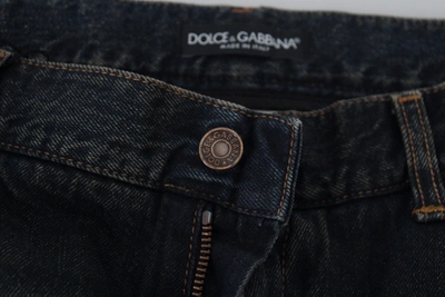 Shop Dolce & Gabbana Blue Cotton Skinny Denim Men's Jeans