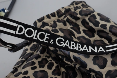 Shop Dolce & Gabbana Multicolor Leopard Print Snow Men's Pants