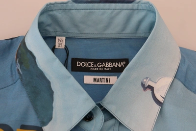 Shop Dolce & Gabbana Multicolor Printed Casual Martini Men's Shirt