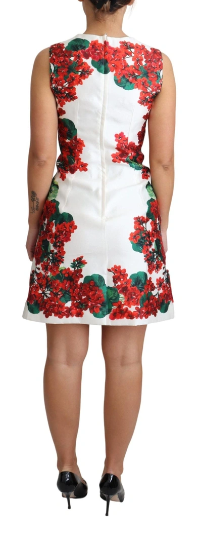 Shop Dolce & Gabbana Sleek Portofino Motif Silk Mini Women's Dress In White