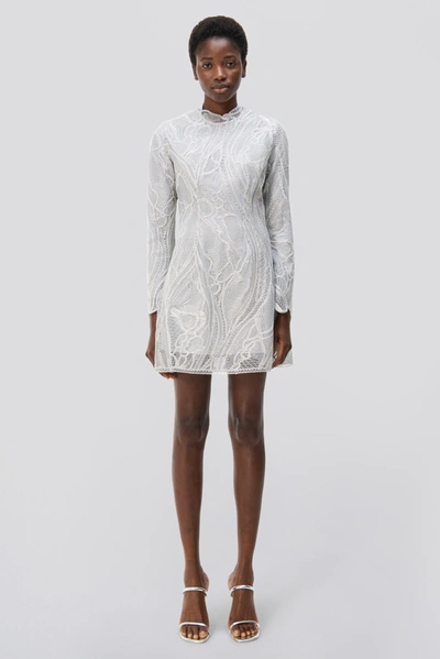 Shop Jonathan Simkhai Joy Dress In Silver
