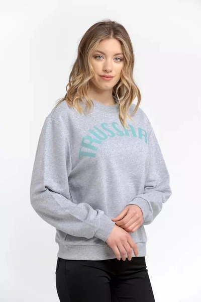 Shop Trussardi Gray Cotton Women's Sweater
