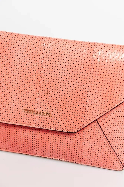 Shop Trussardi Pink Leather Clutch Women's Bag