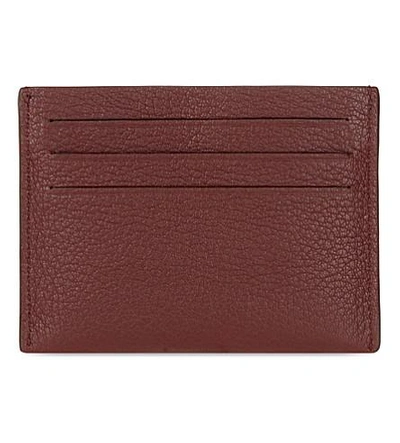 Shop Givenchy Grained Leather Card Holder In Oxblood