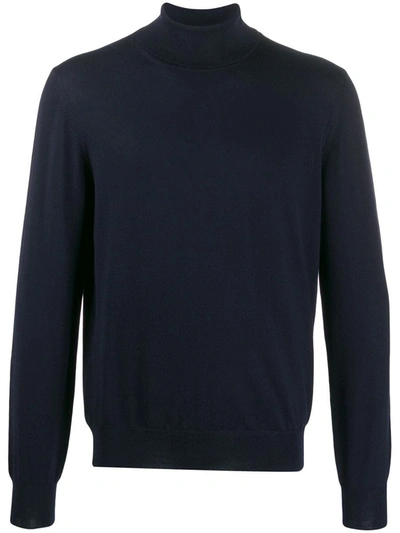 Shop Barba Turtle Neck Sweater Clothing In Blue