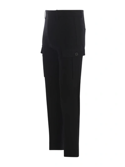 Dsquared2 Tapered Cargo Trousers In Black