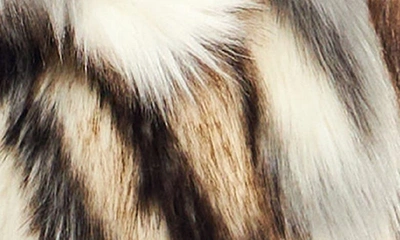 Donna Salyers Fabulous-furs Desert Dream Faux Fur Jacket In Multi Beige