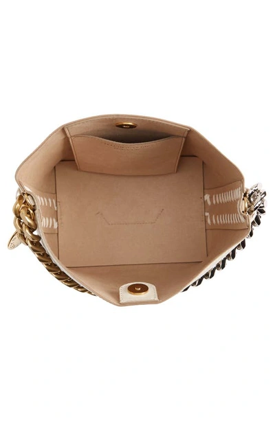 Shop Stella Mccartney Frayme Faux Leather Bucket Bag In 9000 Pure Whitednu