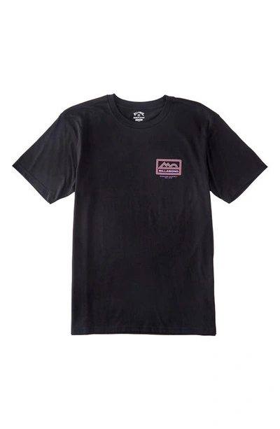 Shop Billabong Range Organic Cotton Graphic T-shirt In Black