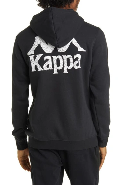 Shop Kappa Authentic Archer Graphic Hoodie In Jet-black