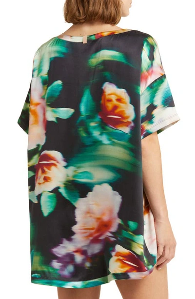 Lunya Washable Silk Short Pajamas In Aurora Garden