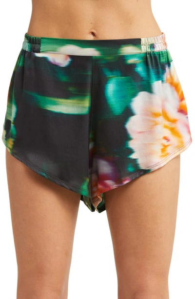 Lunya Washable Silk Short Pajamas In Aurora Garden