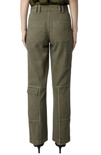 Shop Zadig & Voltaire Pepper Cotton Twill Cargo Pants In Cypres