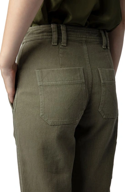 Shop Zadig & Voltaire Pepper Cotton Twill Cargo Pants In Cypres