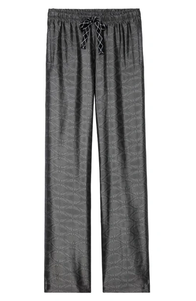 Shop Zadig & Voltaire Pomy Jac Wings Jacquard Pants In Anthracite