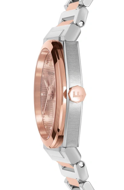 Shop Ferragamo Vega Holiday Capsule Diamond Bracelet Watch, 40mm In Two Tone
