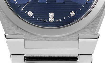 Shop Ferragamo Vega Holiday Capsule Diamond Bracelet Watch, 40mm In Stainless Steel