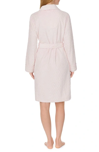 Shop Lauren Ralph Lauren Quilted Shawl Collar Clip Robe In Pink