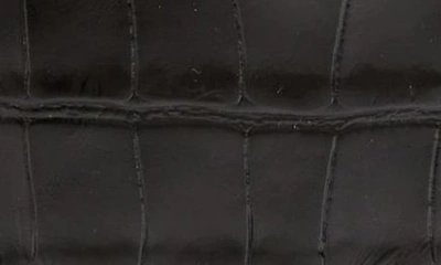 Shop Versace Biggie Medusa Croc Embossed Phone Crossbody Bag In 1b00p-black-palladium