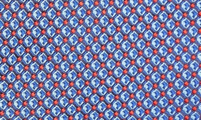 Shop Canali Geometric Silk Tie In Blue