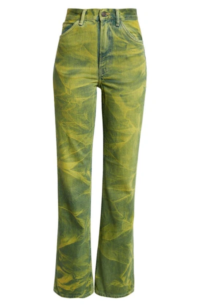 Shop Acne Studios 1977 Nonstretch Bootcut Jeans In Yellow/ Blue