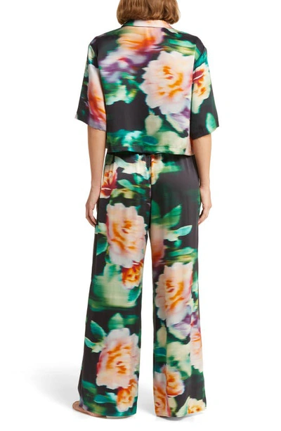 Lunya High Waist Washable Silk Pajamas In Aurora Garden