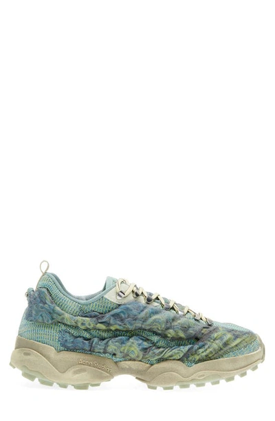 Shop Acne Studios Bubba Low Top Sneaker In Green/ Blue