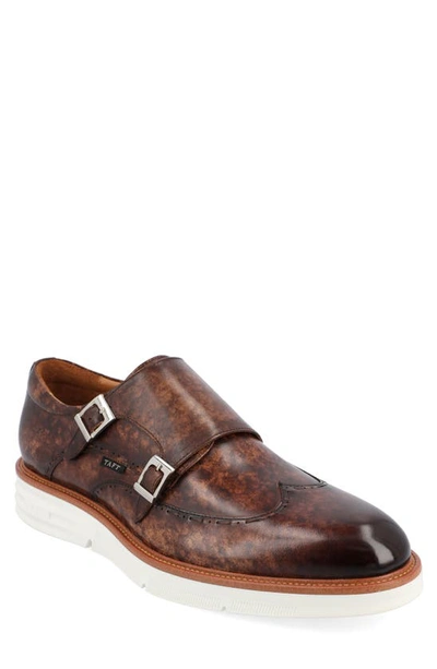 Shop Taft Leather Double Monk Strap Shoe In Espresso