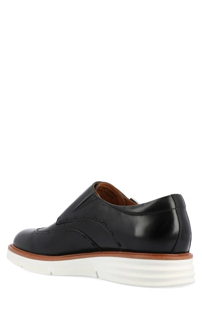 Shop Taft Leather Double Monk Strap Shoe In Black