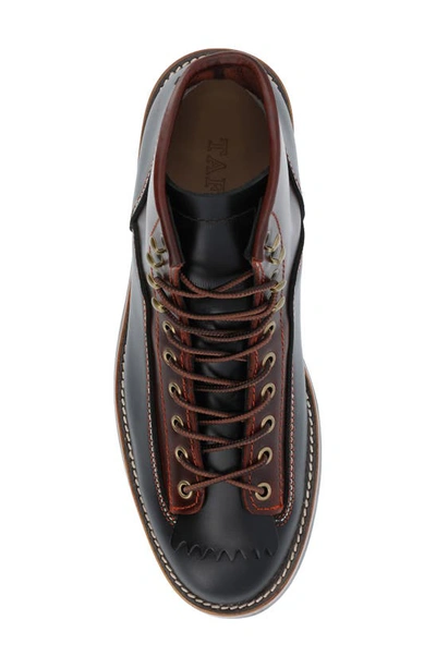 Shop Taft Leather Lug Sole Boot In Black/ Cherry