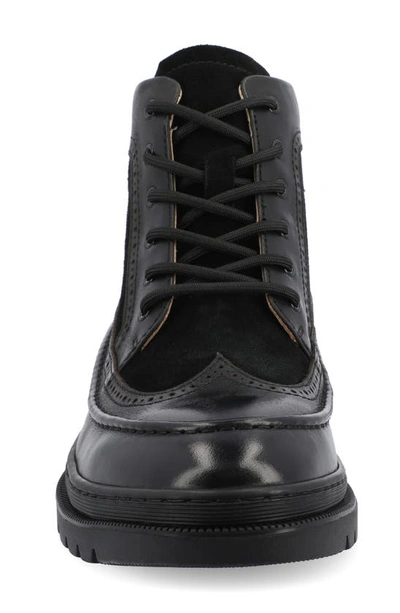 Shop Taft Leather Lug Sole Boot In Black
