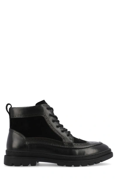 Shop Taft Leather Lug Sole Boot In Black