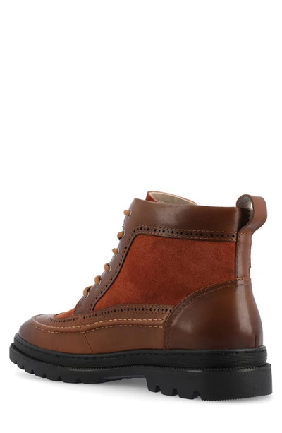 Shop Taft Leather Lug Sole Boot In Honey